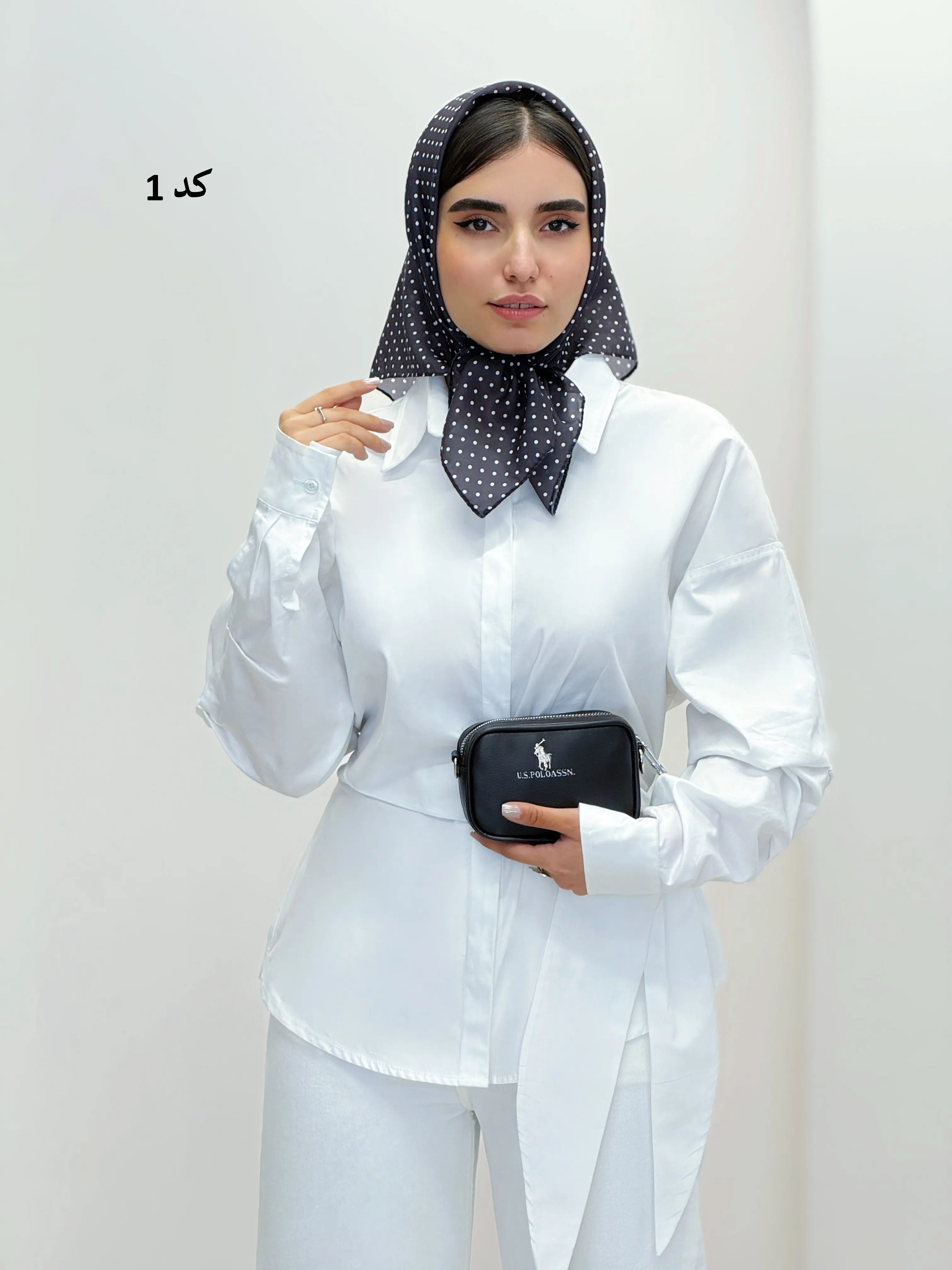 7038-مینی اسکارف خالخالی